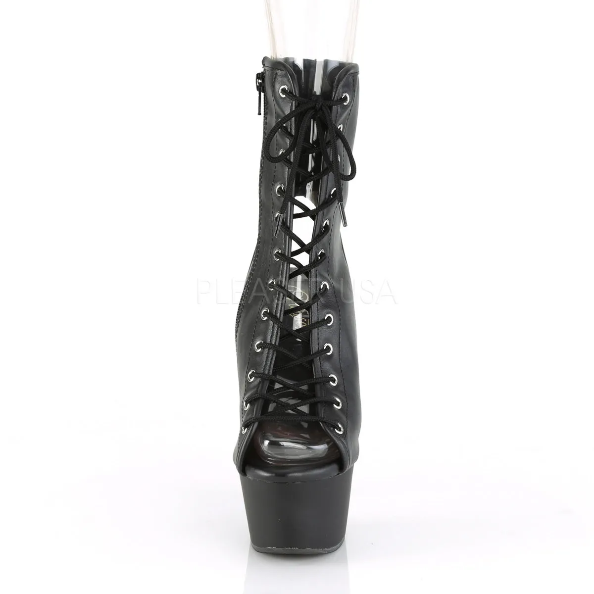 6 Inch Heel ASPIRE-1016 Black Faux Leather