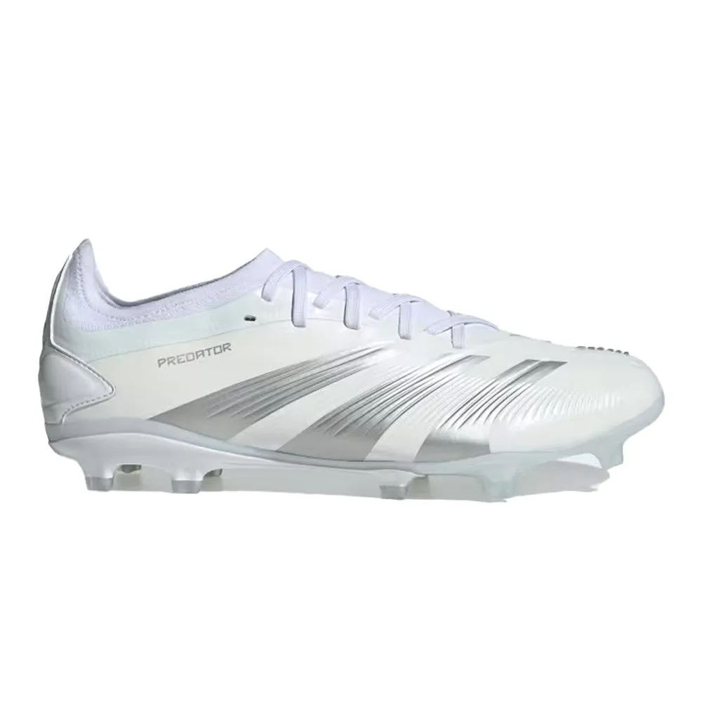 Adidas Predator Pro 24 FG Football Boots (White/Metallic Silver/White)