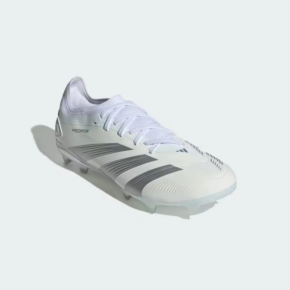 Adidas Predator Pro 24 FG Football Boots (White/Metallic Silver/White)