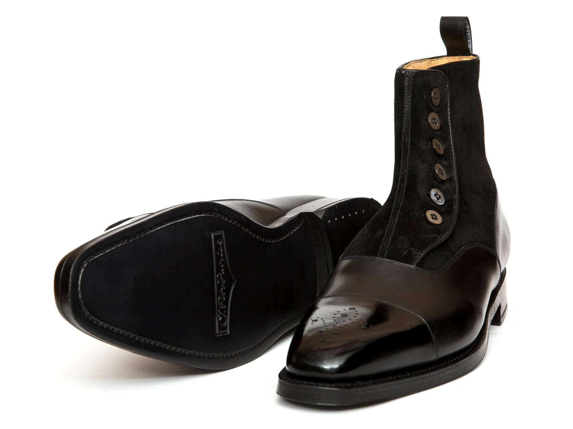 Bagley - MTO - Black Calf / Black Suede - LPB Last - Double Leather Sole