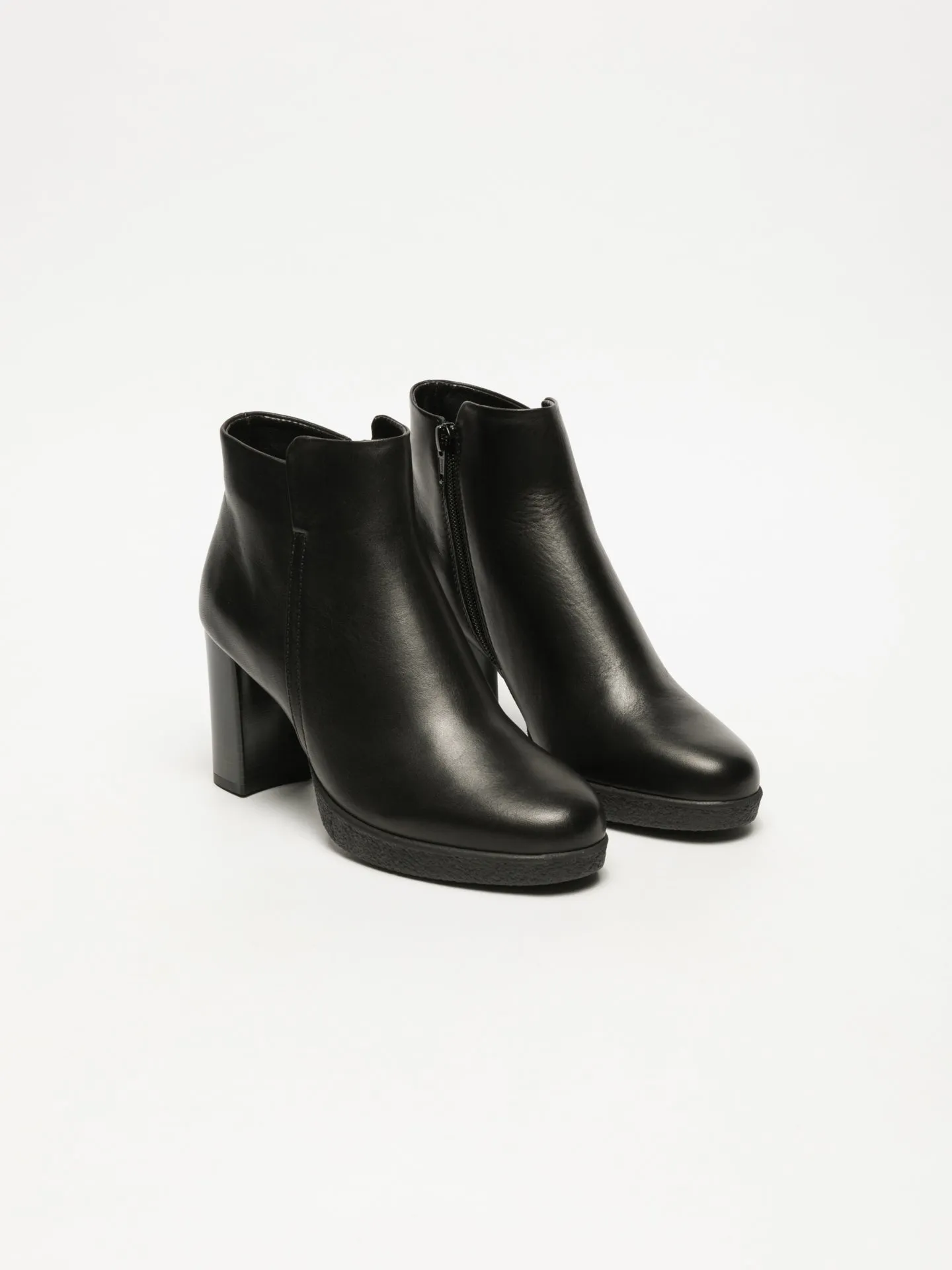 Black Zip Up Ankle Boots