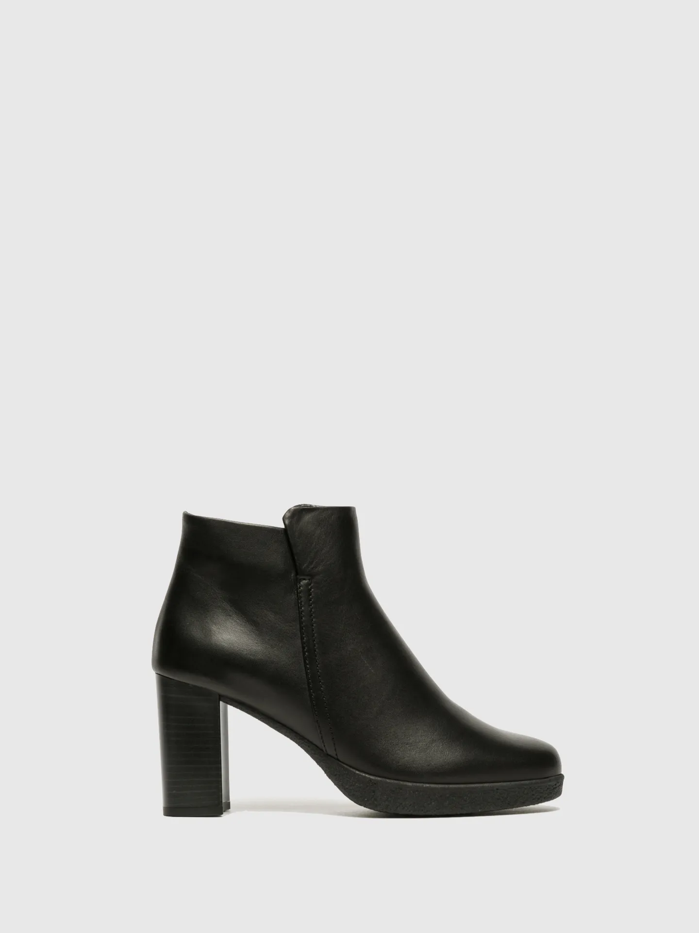 Black Zip Up Ankle Boots