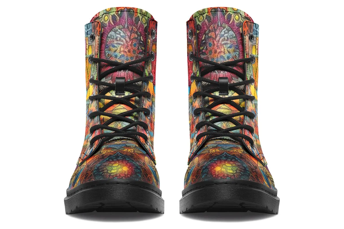 Blotter Patch Art Combat Boots