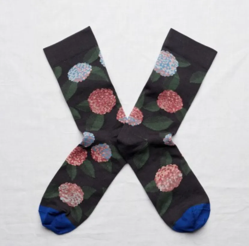 Bonne Maison Socks - Hydrangea Night