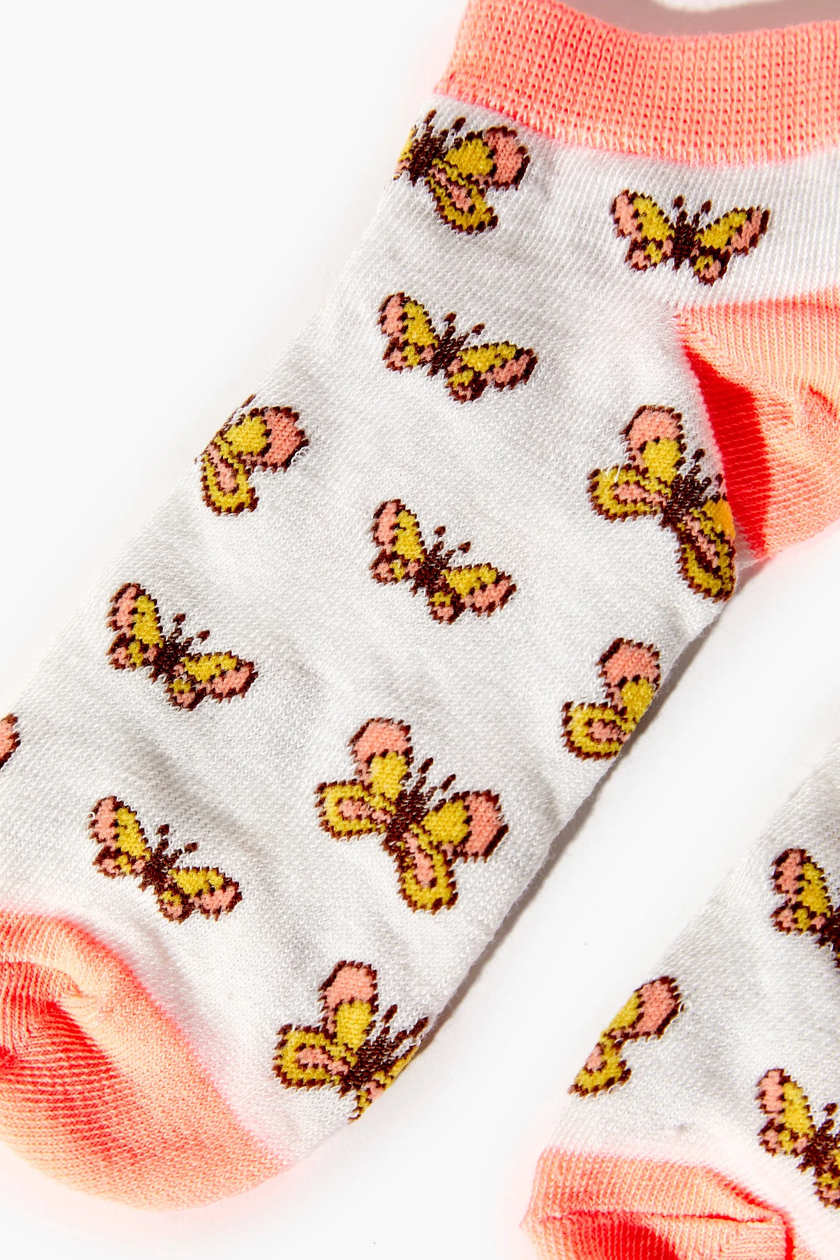 Butterfly Print Ankle Socks