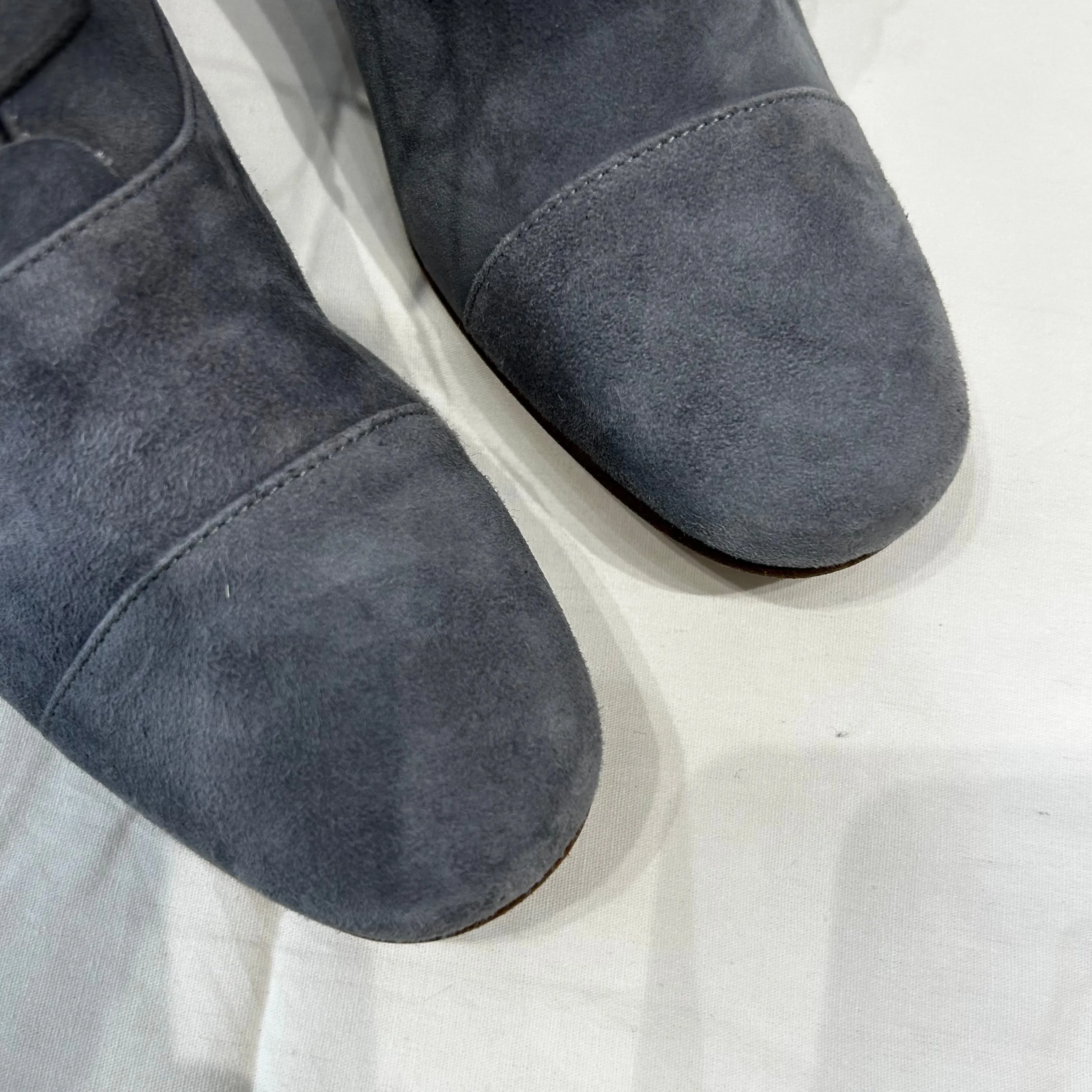 By Far Brand New 385 Blue Grey Suede Ankle Boots 38