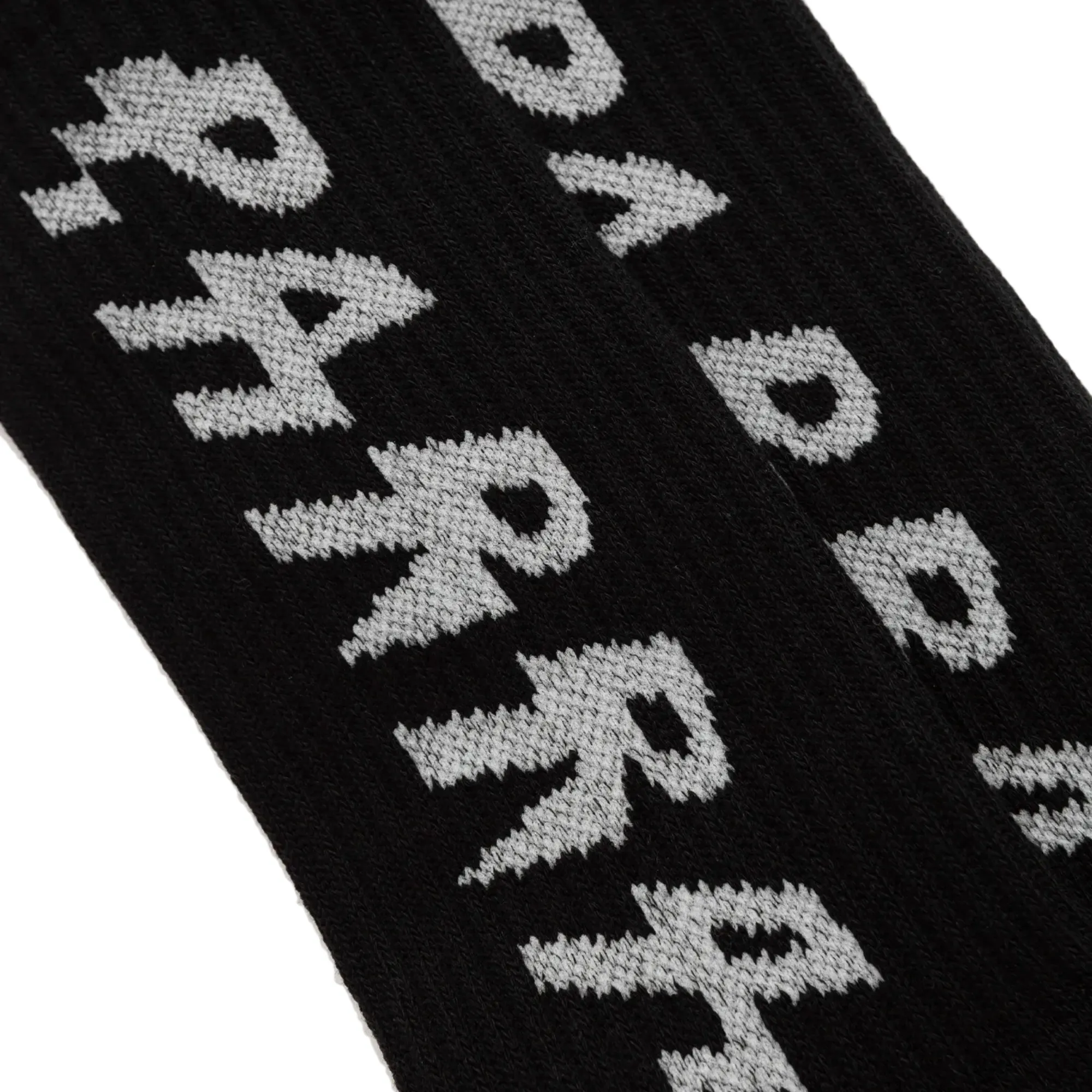 By Parra Spiked Logo Crew Socks Black 50550