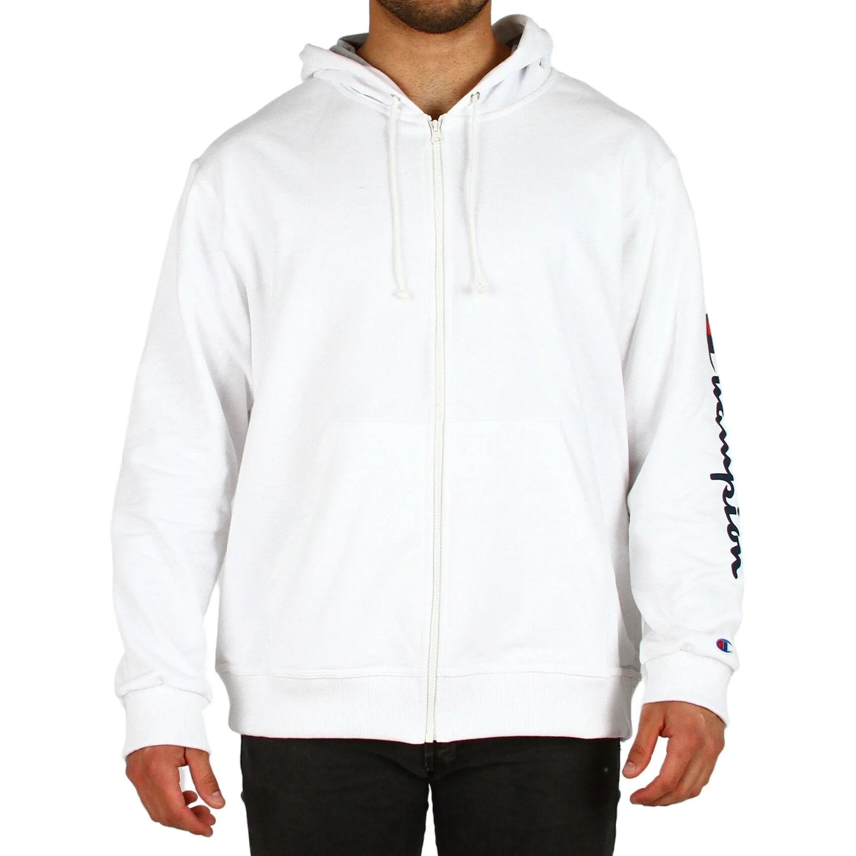 Campera Champion Logo Rustic Blanco