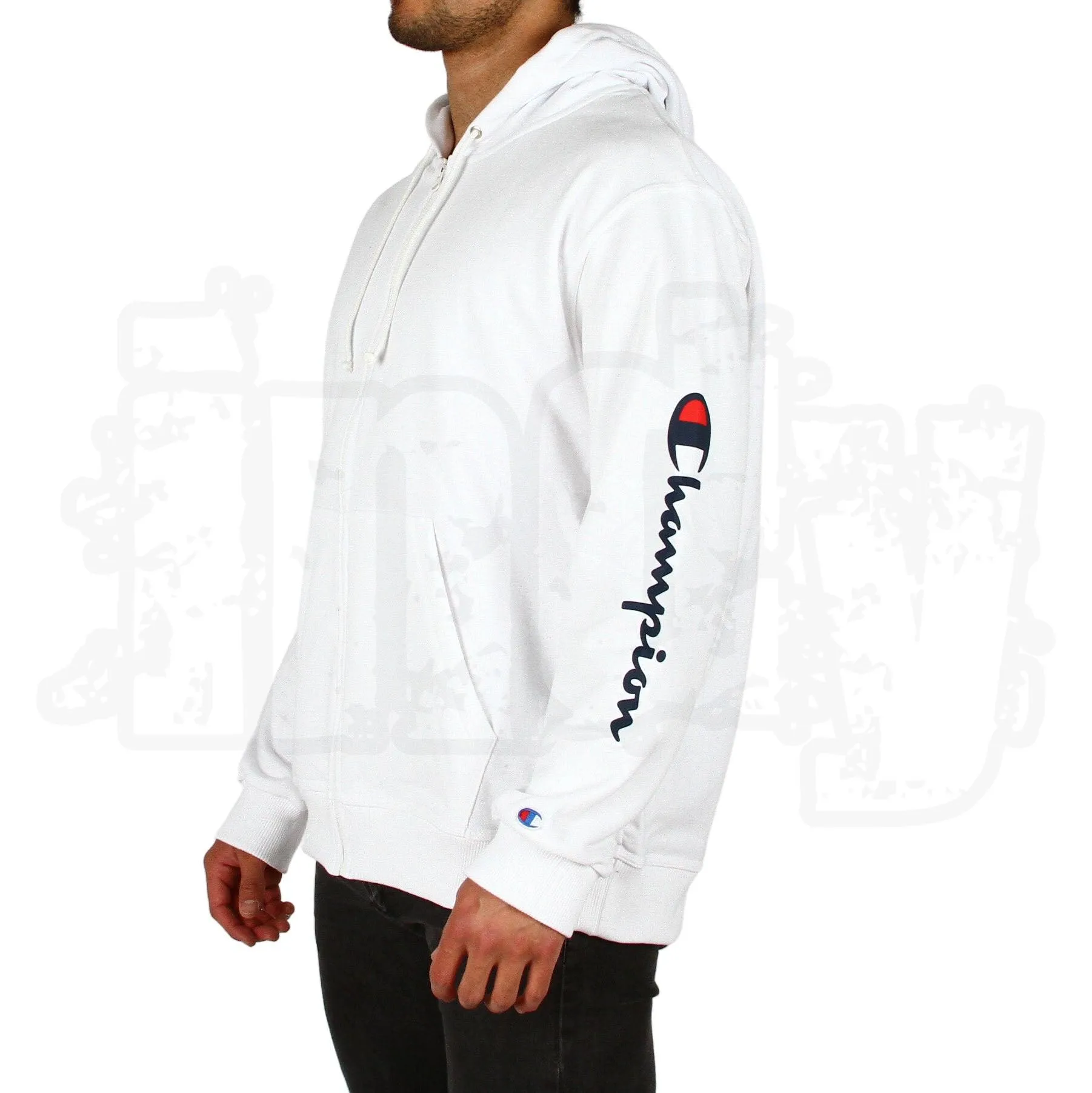 Campera Champion Logo Rustic Blanco