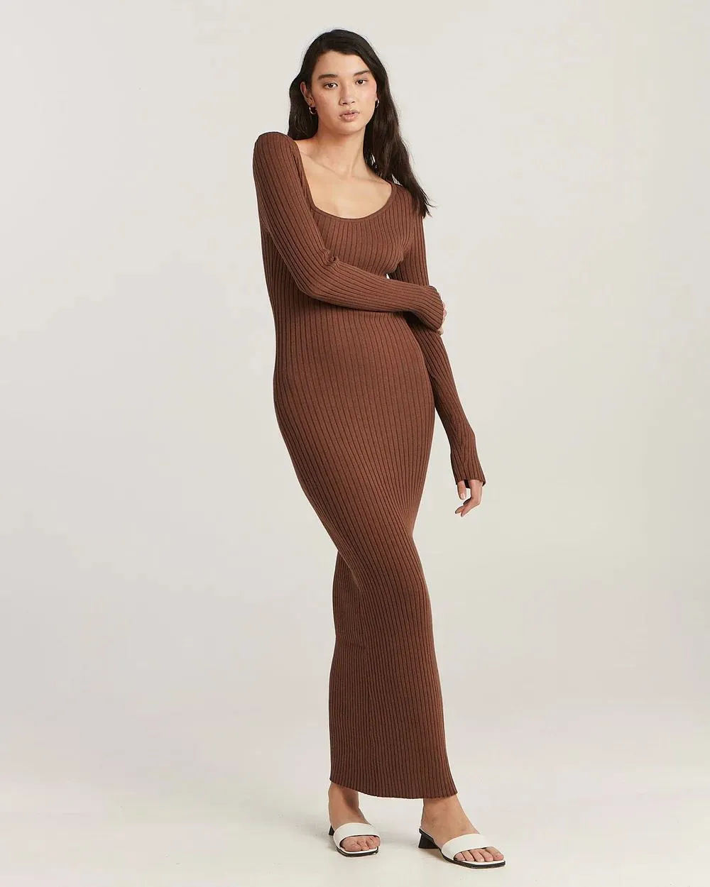 Charlie Holiday Laurette Midi Dress - Chocolate