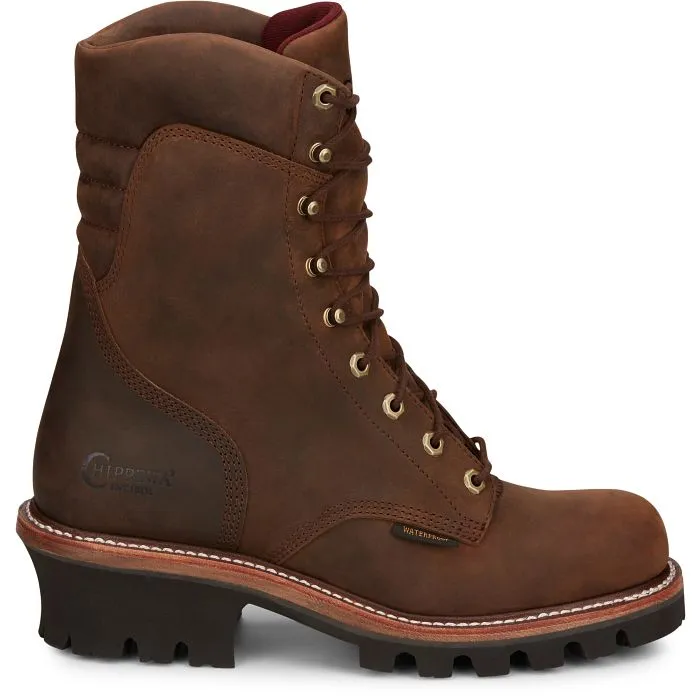 Chippewa Men's Super Dna 9 Plain Toe WP Lace Up Work Boot -Brown- 59406