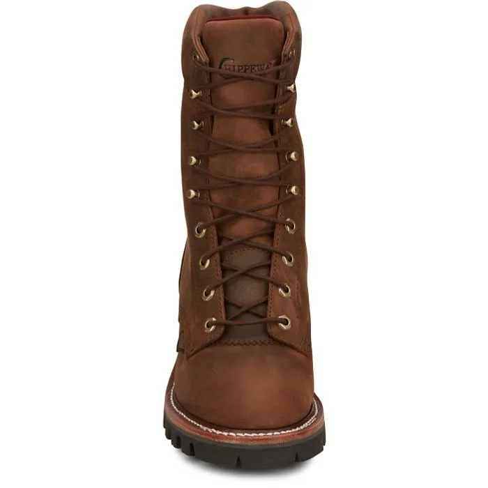 Chippewa Men's Super Dna 9 Plain Toe WP Lace Up Work Boot -Brown- 59406