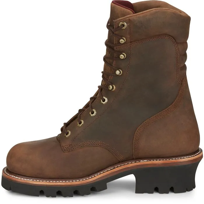 Chippewa Men's Super Dna 9 Steel Toe WP Lace Up Work Boot -Brown- 59407