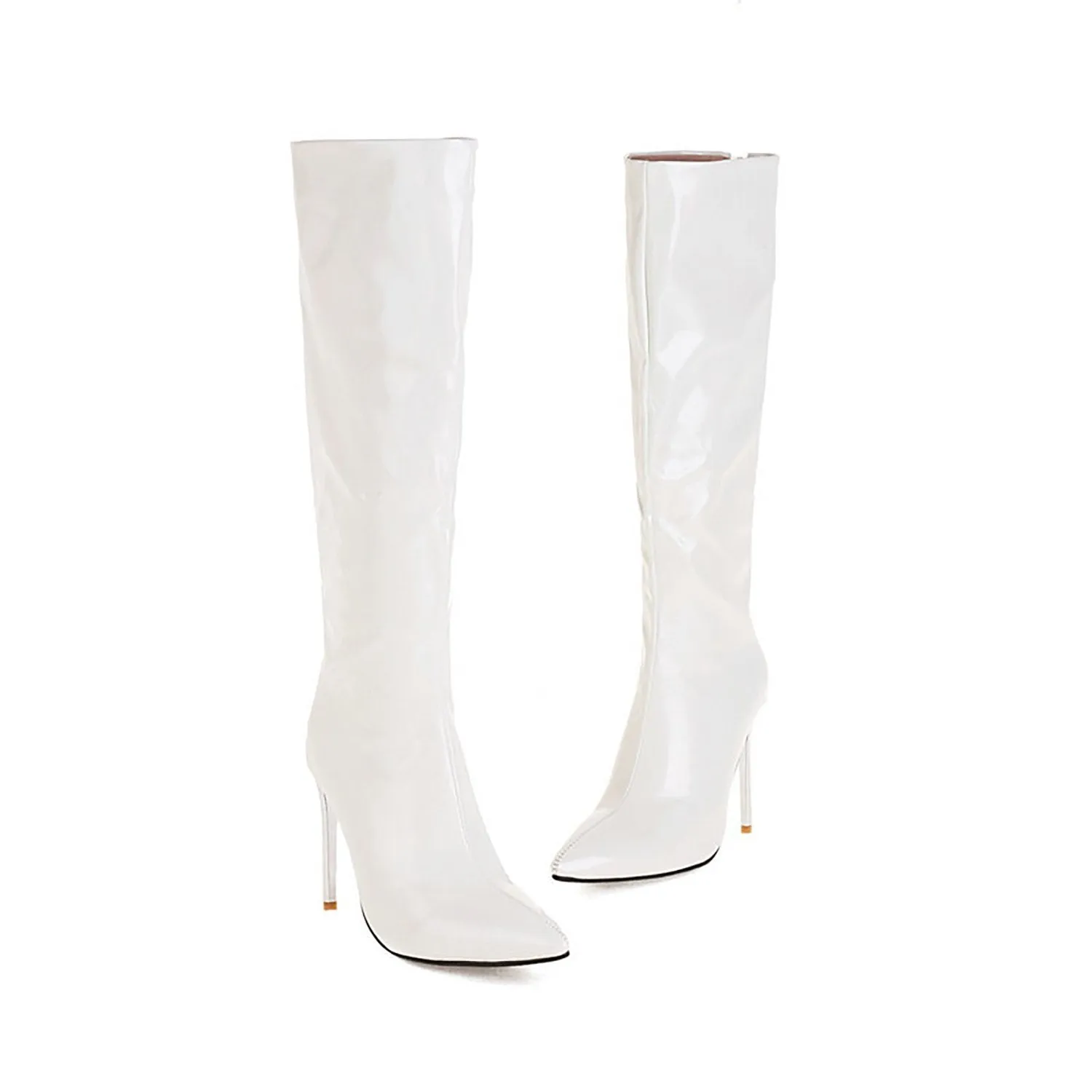 (Clean Up - US 7) Pointed-toe Knee High Stiletto Boots