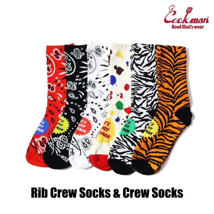 Cookman Crew Socks - Paisley : Red