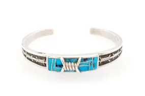 David Rosales Barbwire Turquoise Bracelet