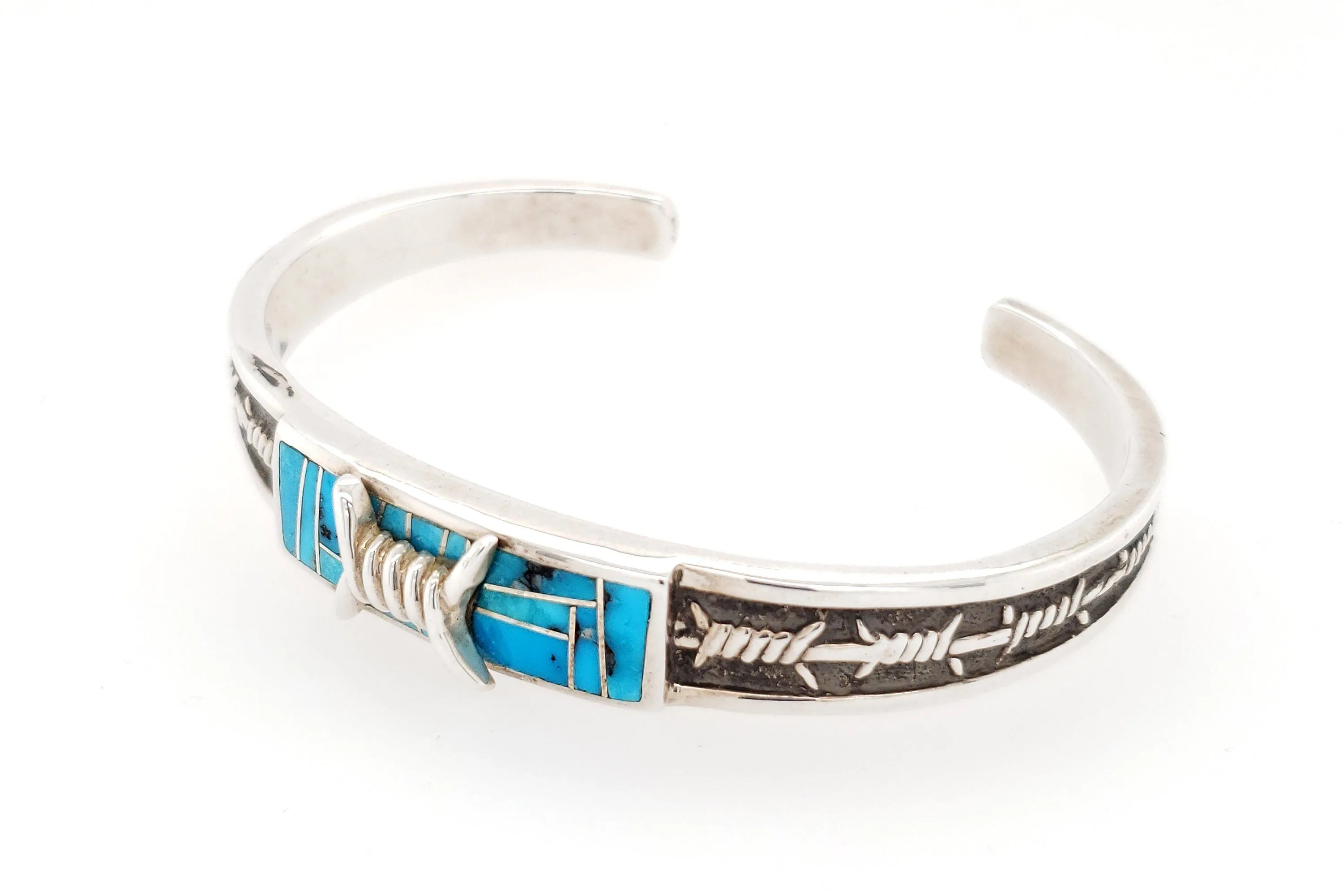 David Rosales Barbwire Turquoise Bracelet