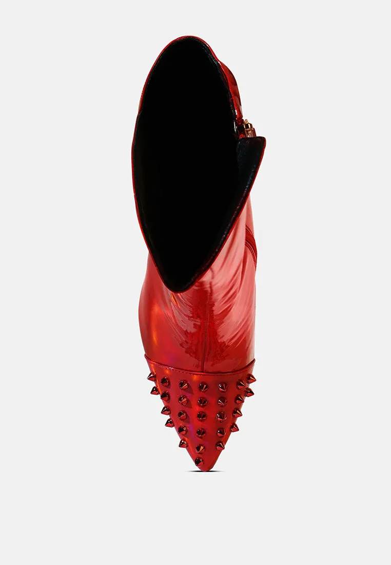 Forbidden Stud Stiletto Calf Boots