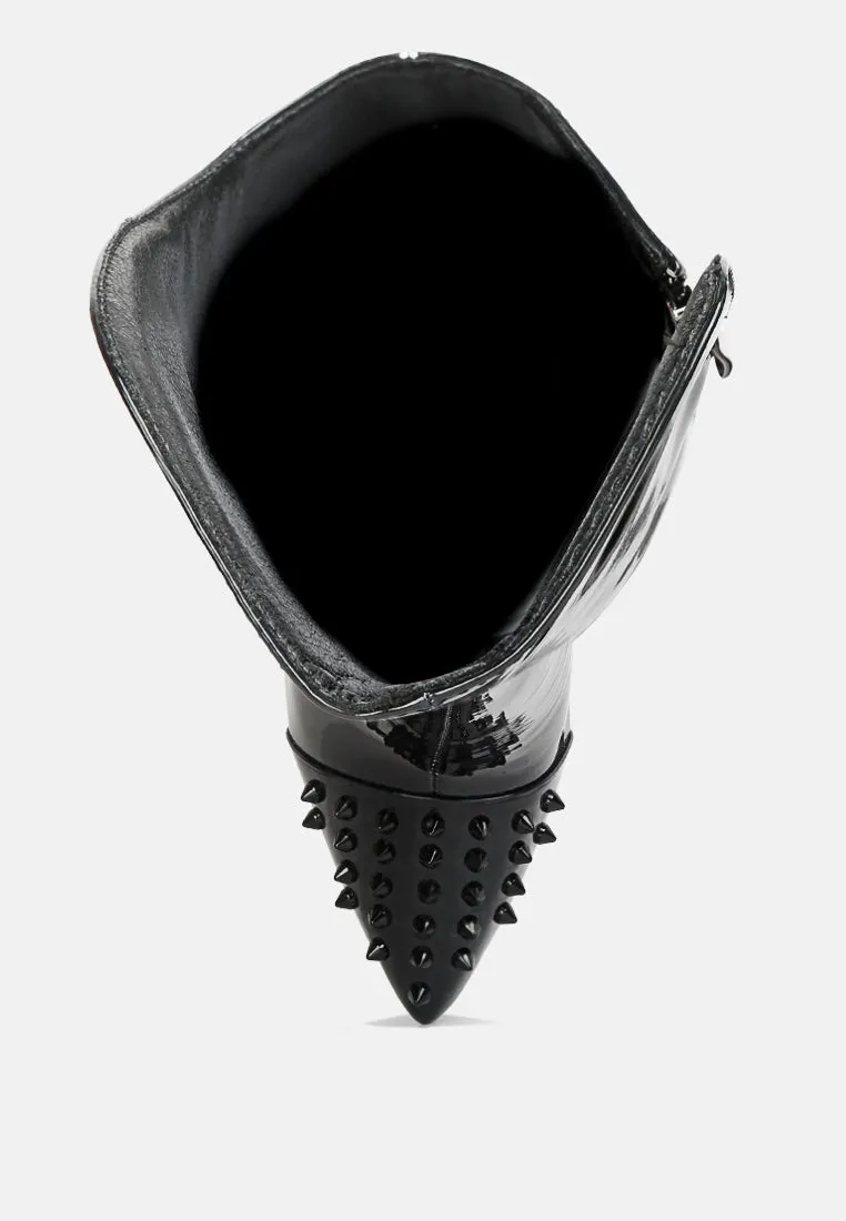 Forbidden Stud Stiletto Calf Boots