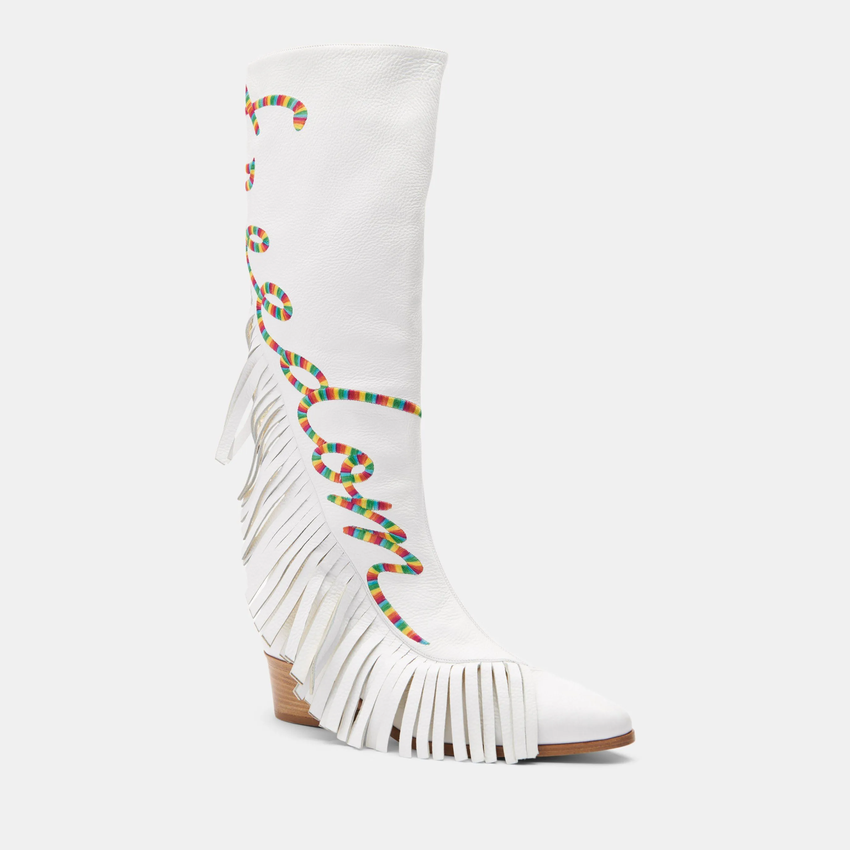 FREEDOM FIGHTER FRINGE BOOT - WHITE - MADE TO ORDER