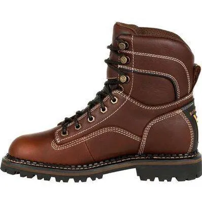 Georgia Women's AMP LT Logger Alloy Toe WP Work Boot - Brown - GB00428