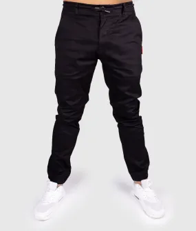 HardTuned Grid Cuffed Chinos - Black