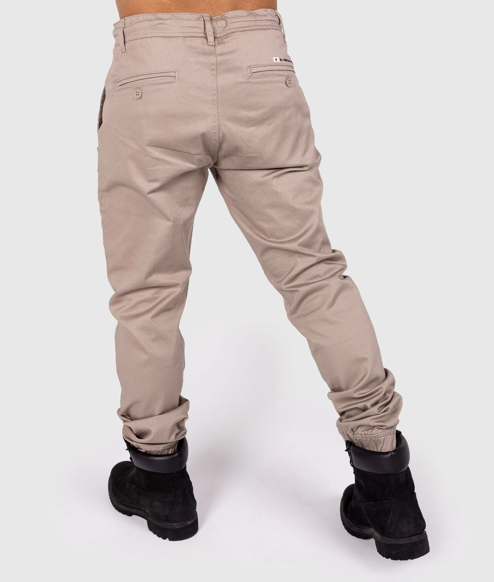 HardTuned Grid Cuffed Chinos - Tan