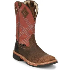 Justin Men's Dalhart 12" Nano CT Western Work Boot -Brown- SE4218