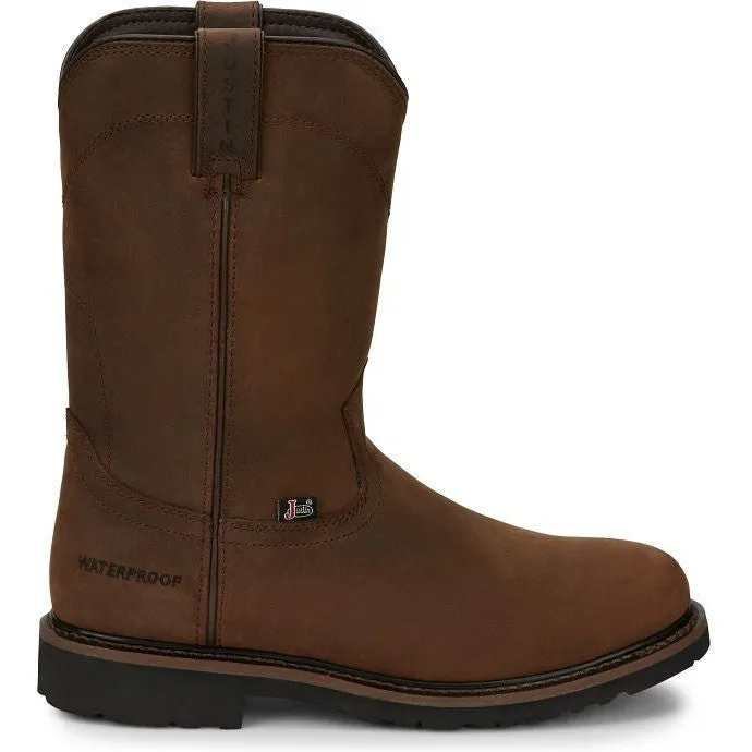 Justin Men's Drywall 10 Waterproof Western Work Boot -Brown- SE4960