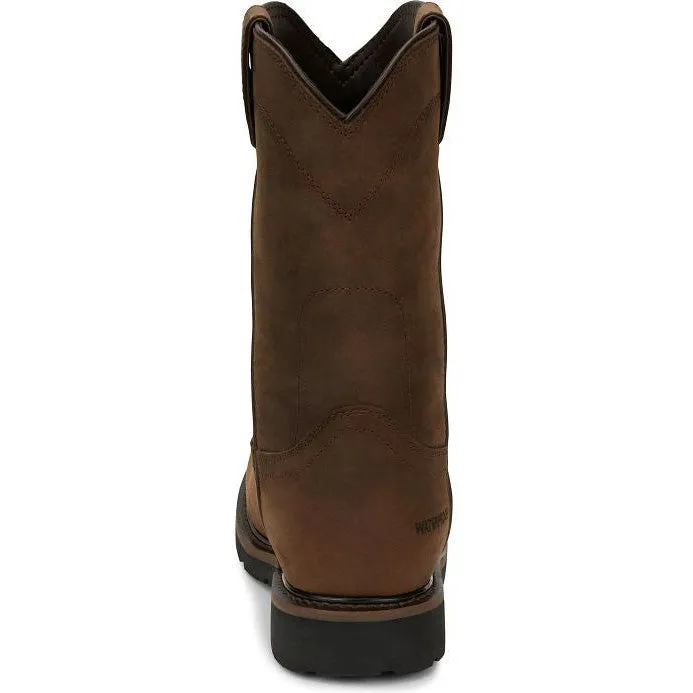 Justin Men's Drywall 10 Waterproof Western Work Boot -Brown- SE4960