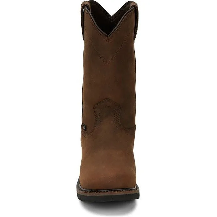 Justin Men's Drywall 10" Waterproof Western Work Boot -Brown- SE4960