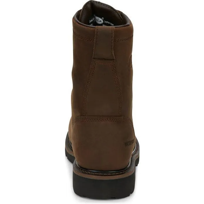 Justin Men's Drywall 8 Steel Toe WP Western Work Boot -Brown- SE961