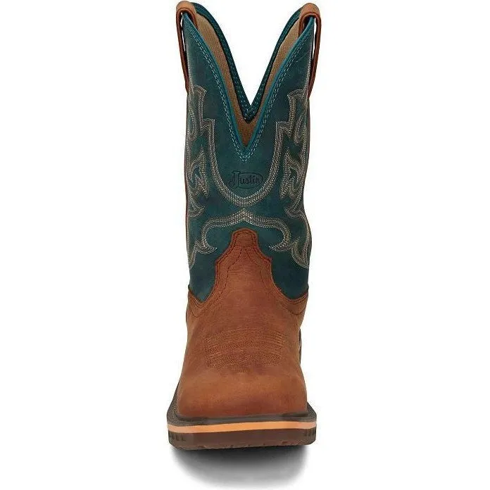 Justin Men's Resistor 11 Nano CT Western Work Boot -Blue - CR4010