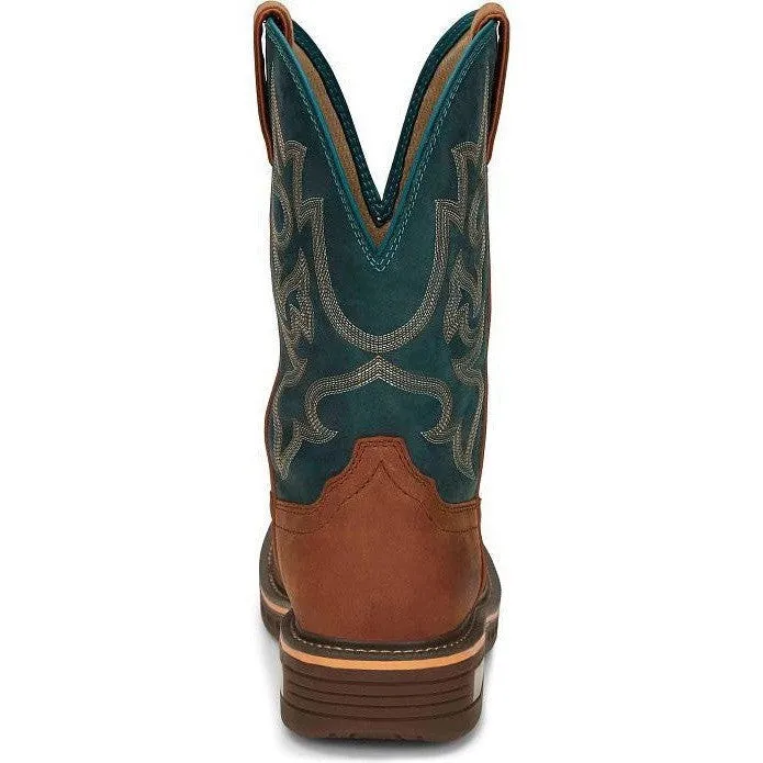 Justin Men's Resistor 11 Nano CT Western Work Boot -Blue - CR4010