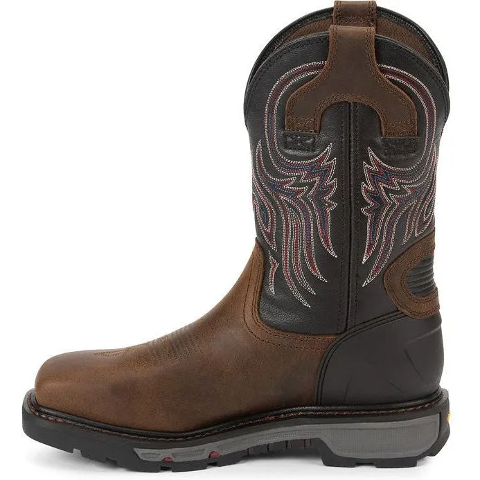 Justin Men's Tanker 11 Steel Toe Western Work Boot -Brown- WK2104