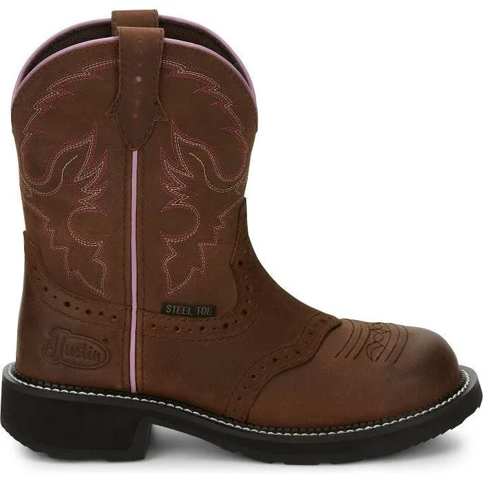 Justin Women's Wanette 8 ST Western Work Boot -Brown- GY9980