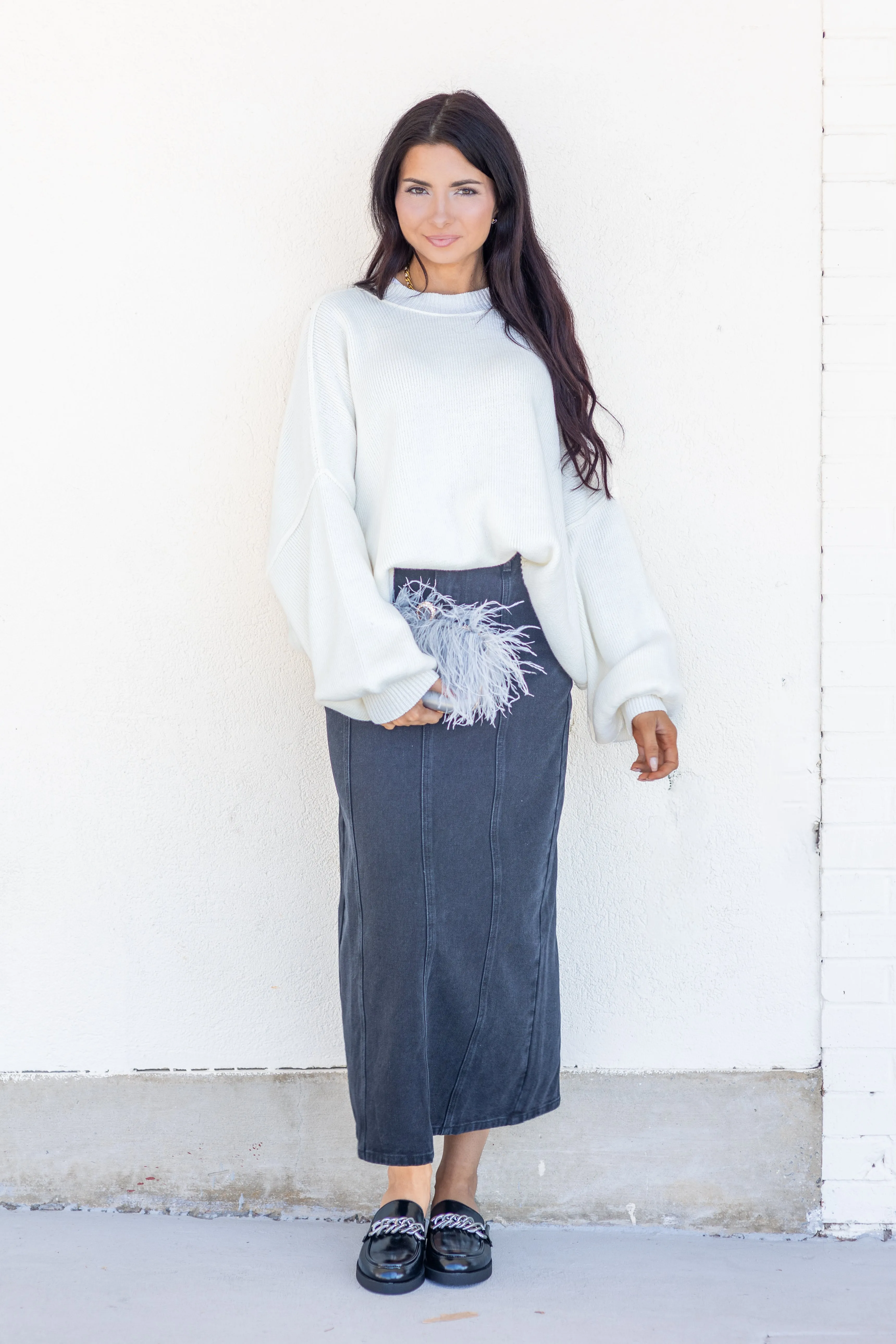 MARLOWE DENIM SKIRT