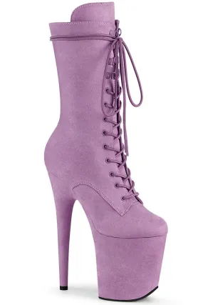 Pleaser USA Flamingo-1050FS Faux Suede 8inch Pleaser Boots - Lilac