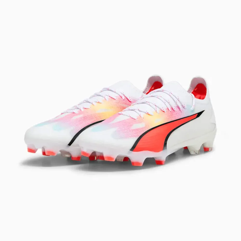 Puma Ultra Ultimate FG/AG Football Boots (White/Black/Fire Orchid)