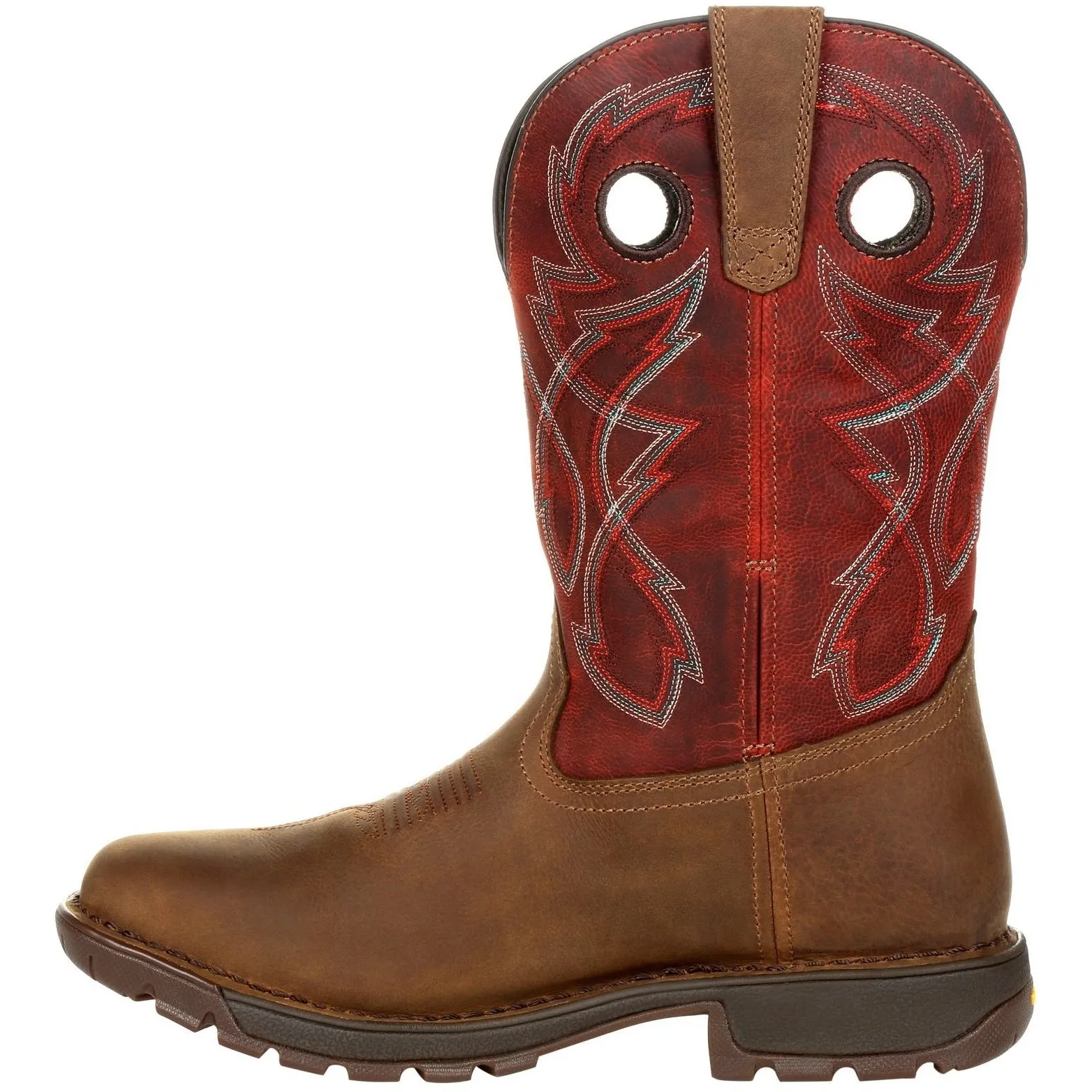 Rocky Men's Legacy 32 11" Sqr Toe WP Western Work Boot- Red - RKW0316