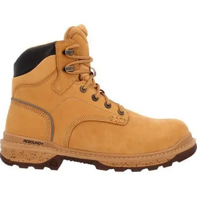 Rocky Men's Rams Horn 6" Soft Toe WP Slip Resist Work Boot -Wheat- RKK0442