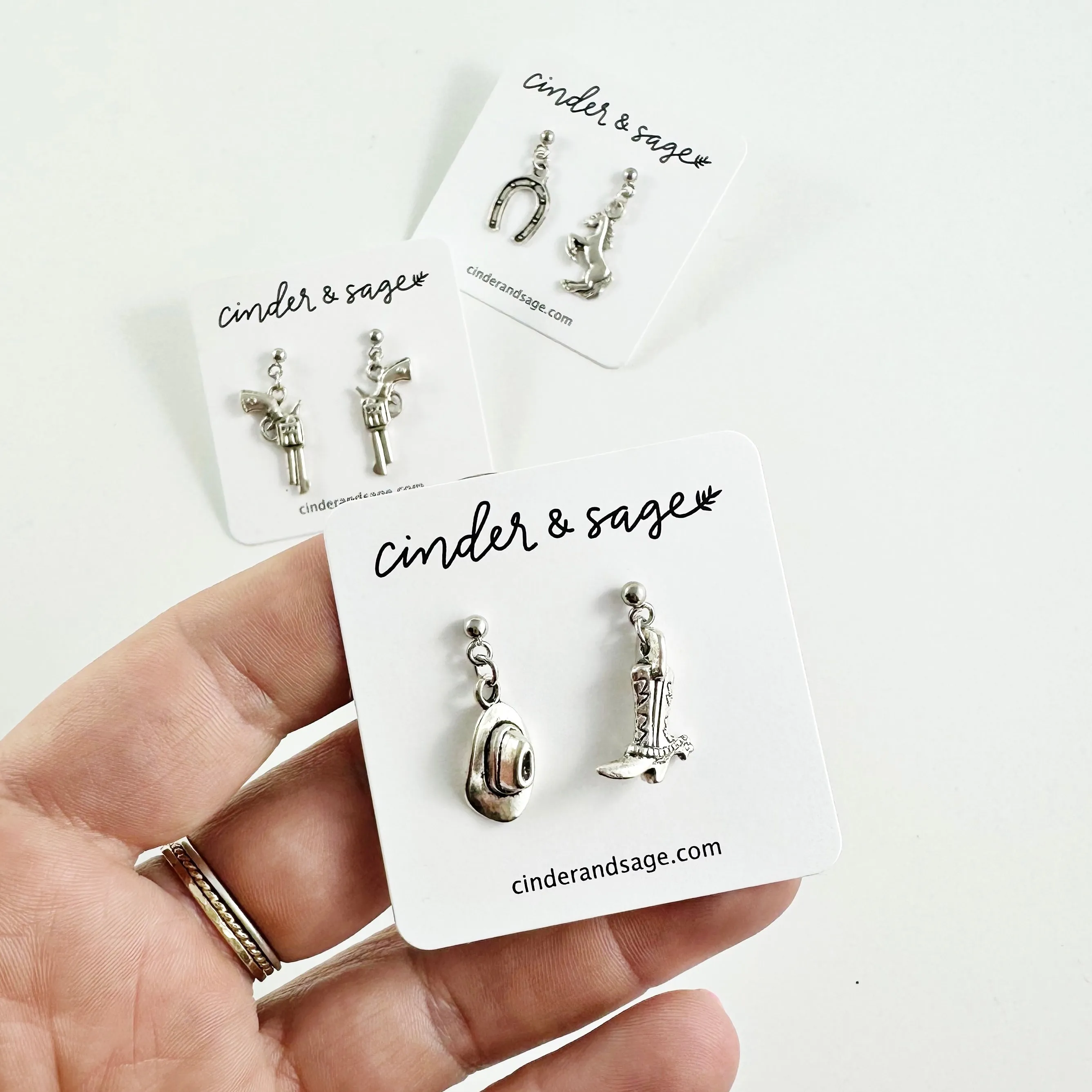 “Saddle Up” Earrings - Silver