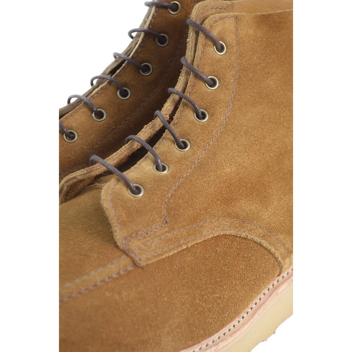 Sanders WILSON Apron Derby Boot - Tobacco Suede