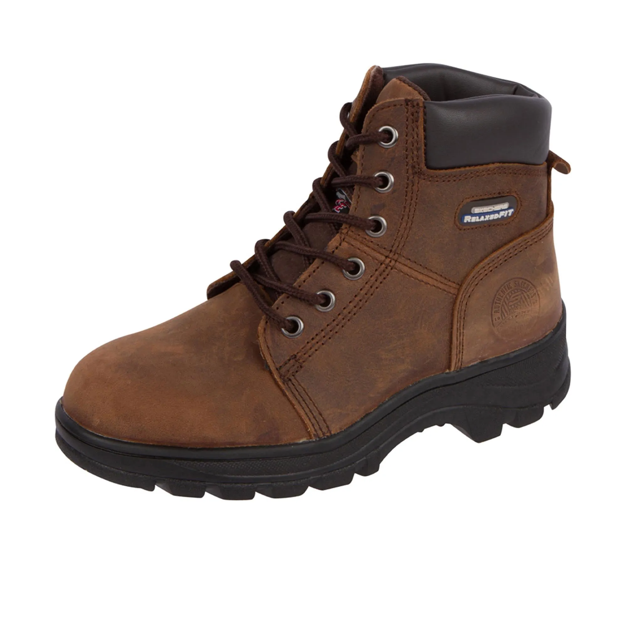 Skechers Womens Workshire - Peril Steel Toe Brown