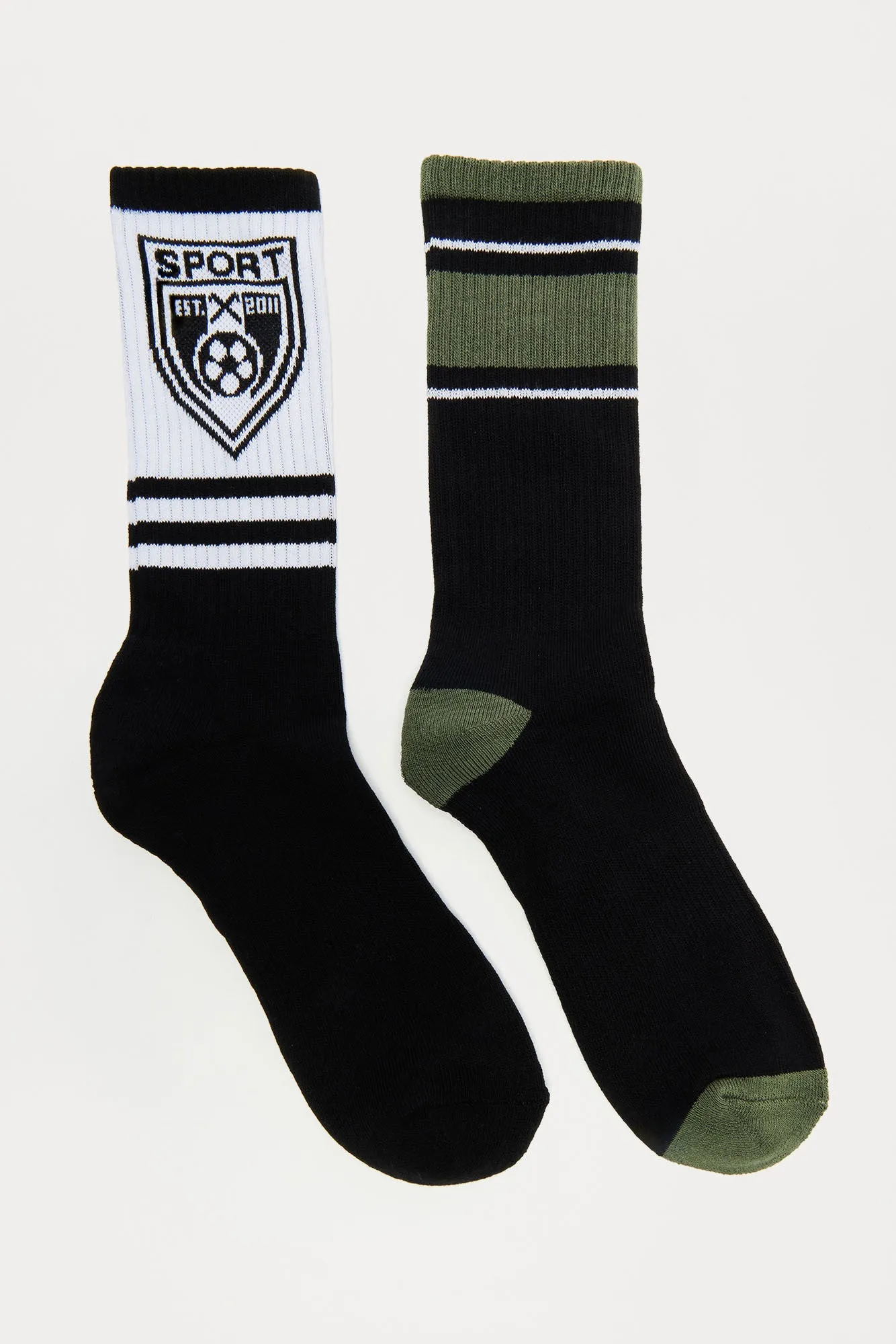 Sport Star Socks 2 Pack - Black/combo