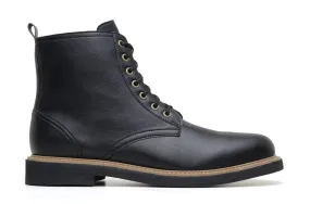 'Standard' classic lace-up boot in high-quality vegan leather by Brave Gentleman - black