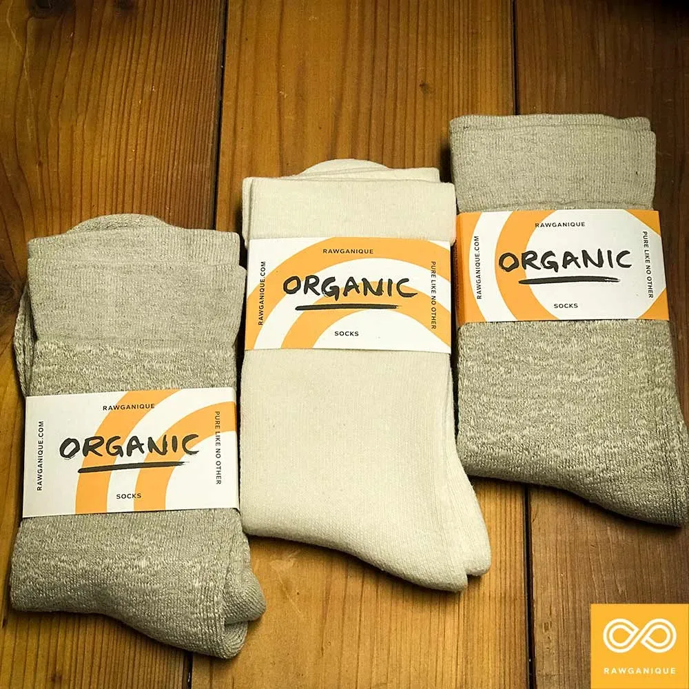 TRINITY 3-Pack Organic Cotton, Linen & Hemp Terry Socks