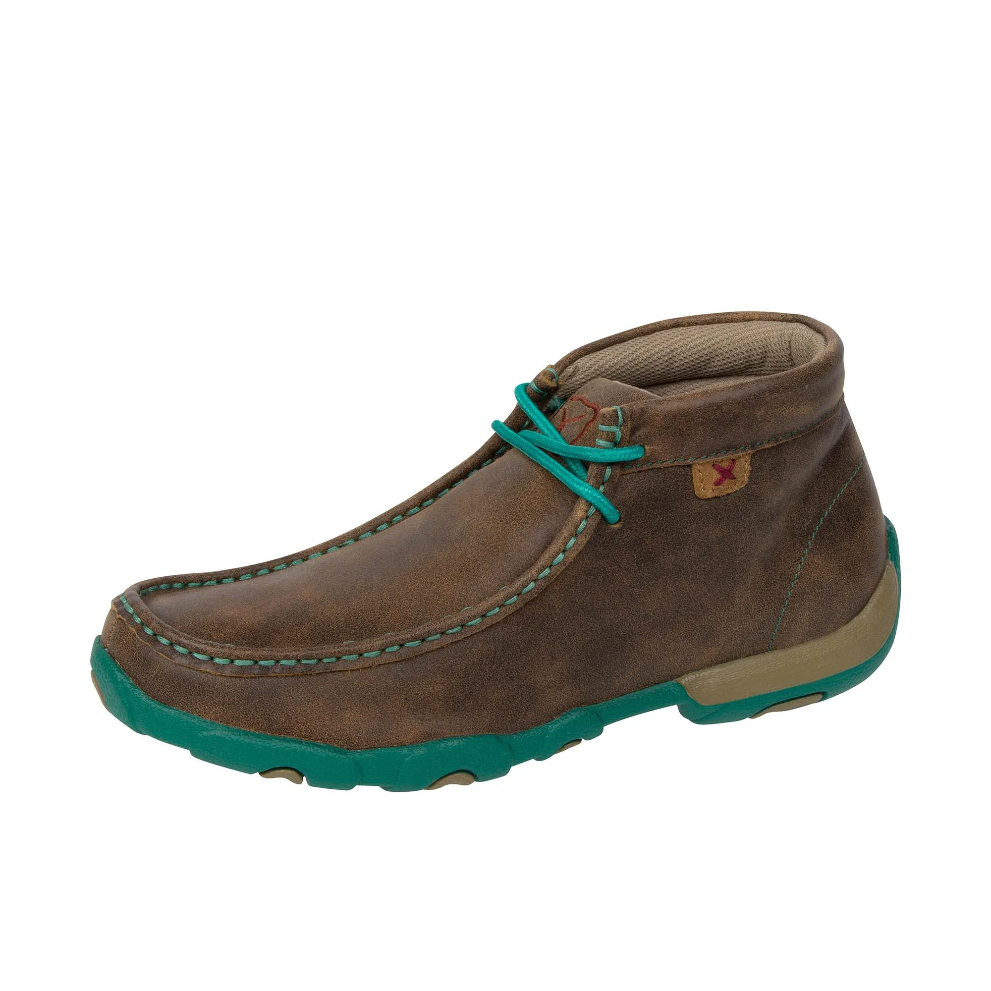 Twisted X Womens Chukka Driving Moc Bomber Turquoise