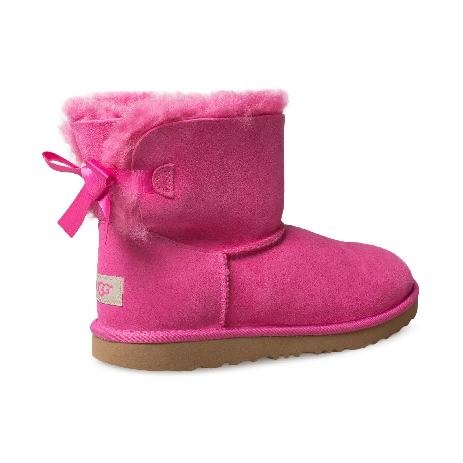 UGG Mini Bailey Bow II Pink Azalea Boots - Youth