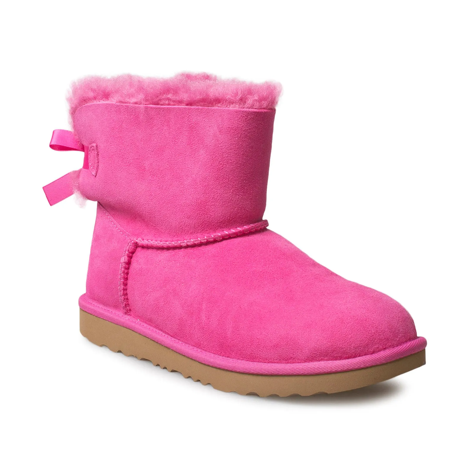 UGG Mini Bailey Bow II Pink Azalea Boots - Youth